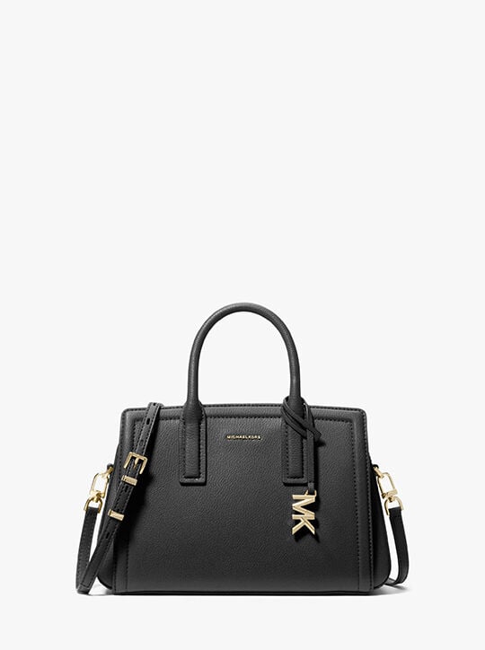 Laila Small Pebbled Leather Satchel