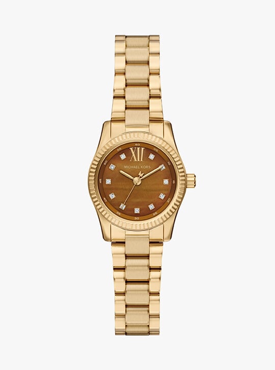 Michael Kors Lexington Three-Hand Gold-Tone Watch